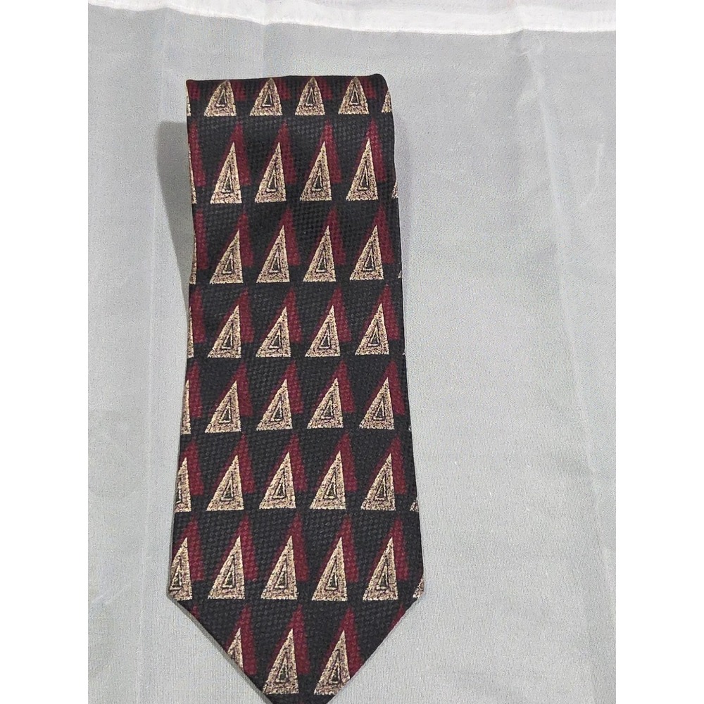 FERRELL REED Redwood & Ross Tie‎ Geometric ALL SILK Handmade USA 57"x4"